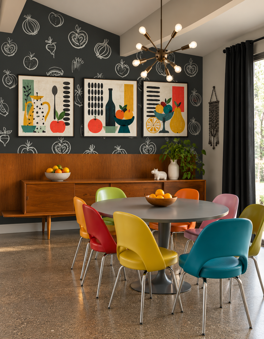 Simple Fruit Motif Wallpaper