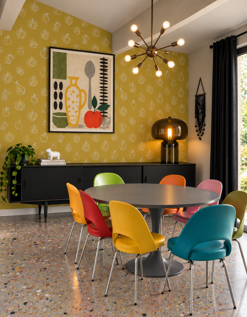 Simple Fruit Motif Wallpaper