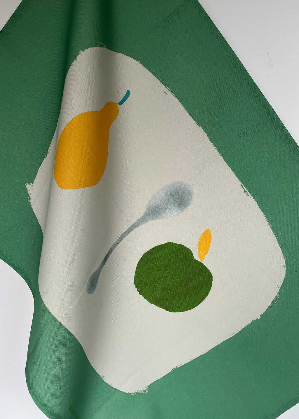 Pear + Apple + Spoon Tea Towel