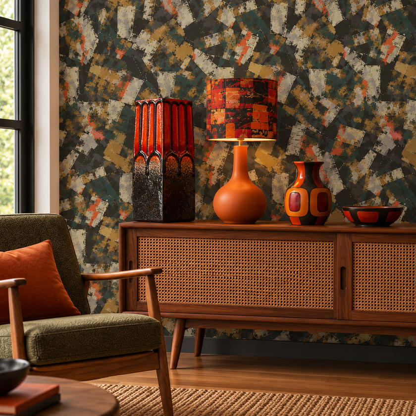 1950s Brushstroke Wallpaper
