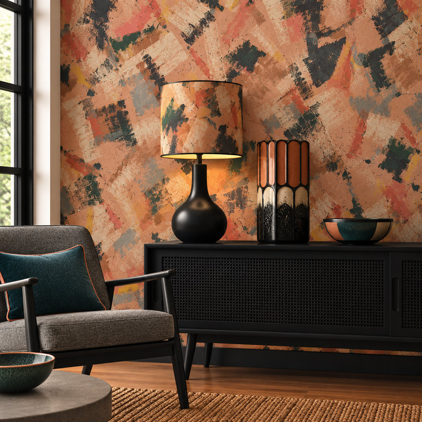 1950s Brushstroke Wallpaper
