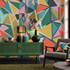Hypotenuse Mural Wallpaper Poppy