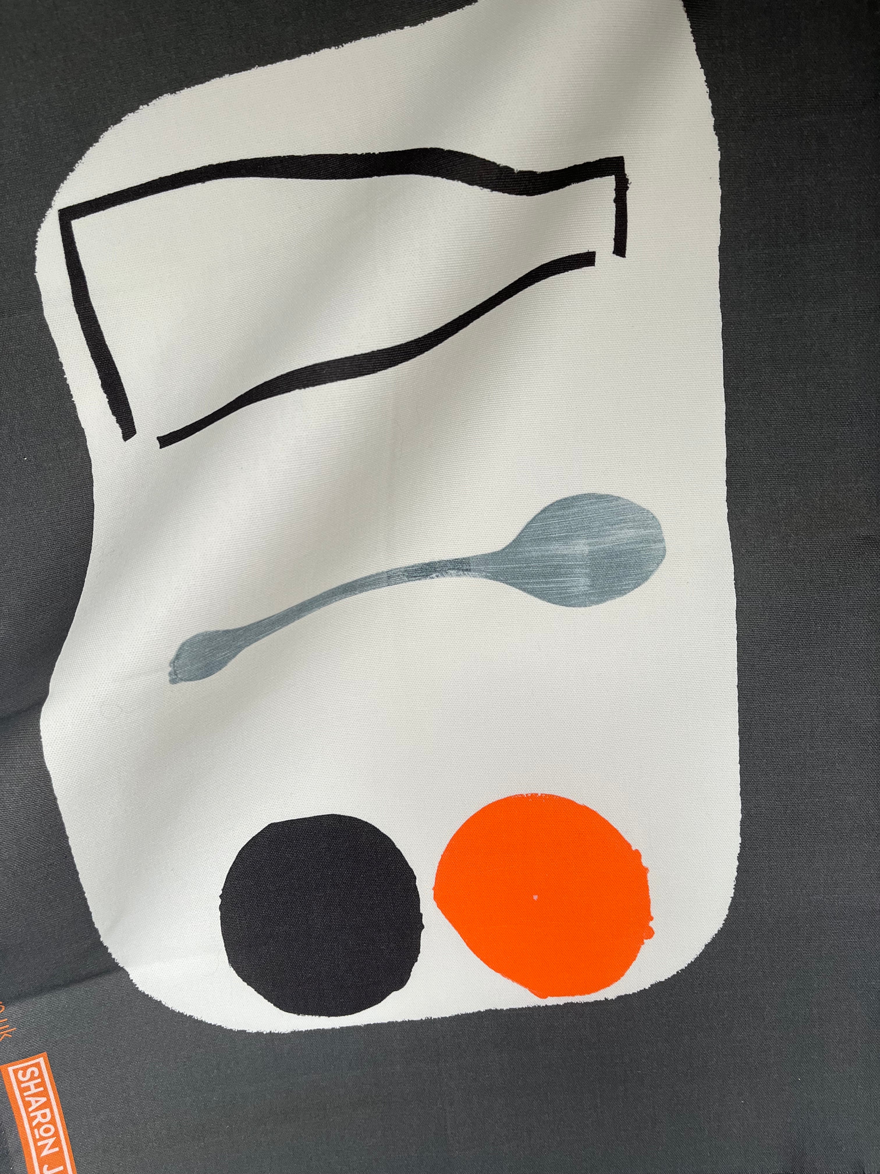 Bottle + Spoon Tea Towel - Charcoal