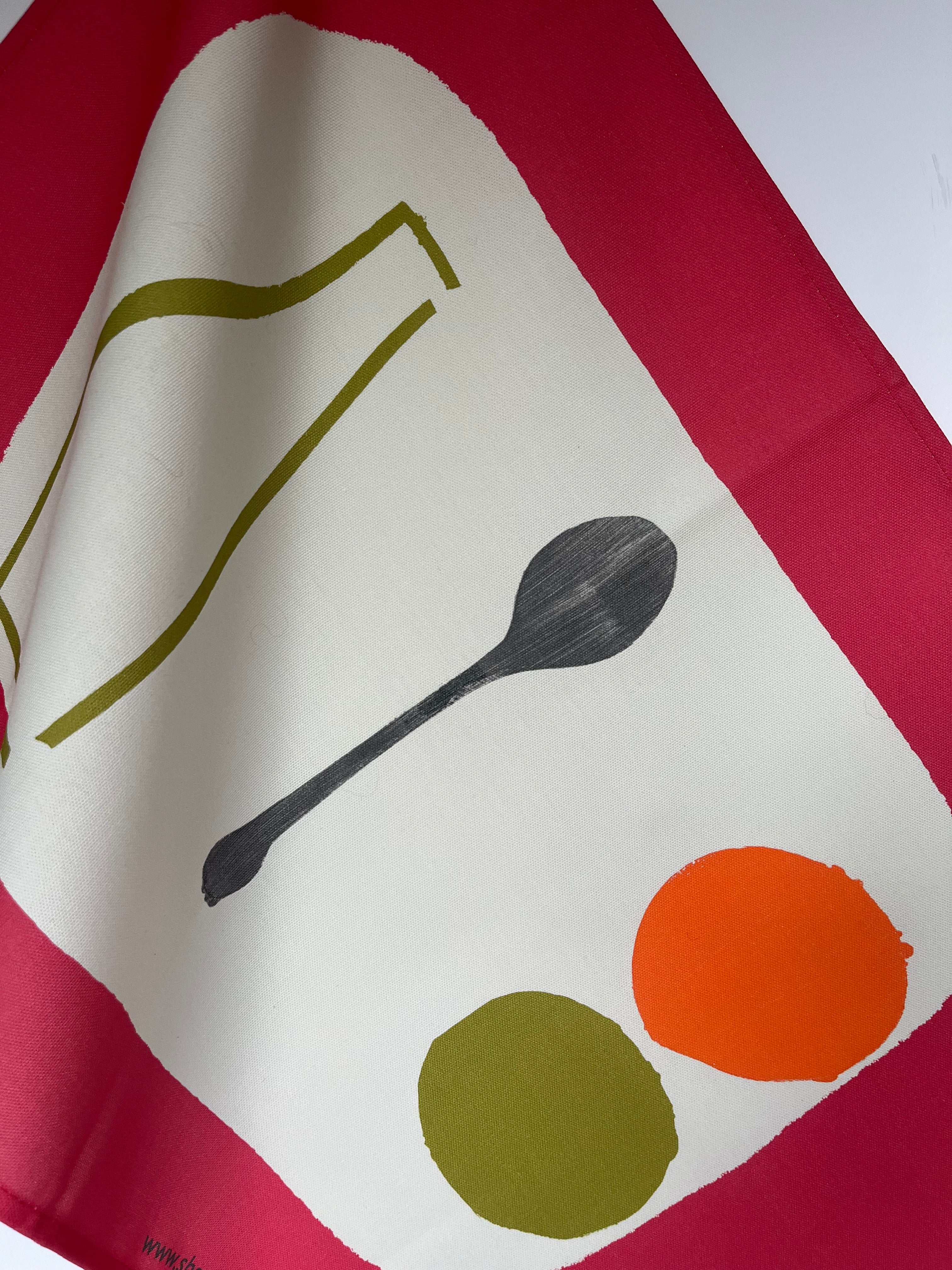 Bottle + Spoon Tea Towel