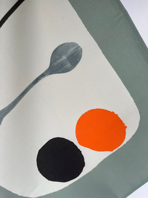 Bottle + Spoon Tea Towel - Pewter