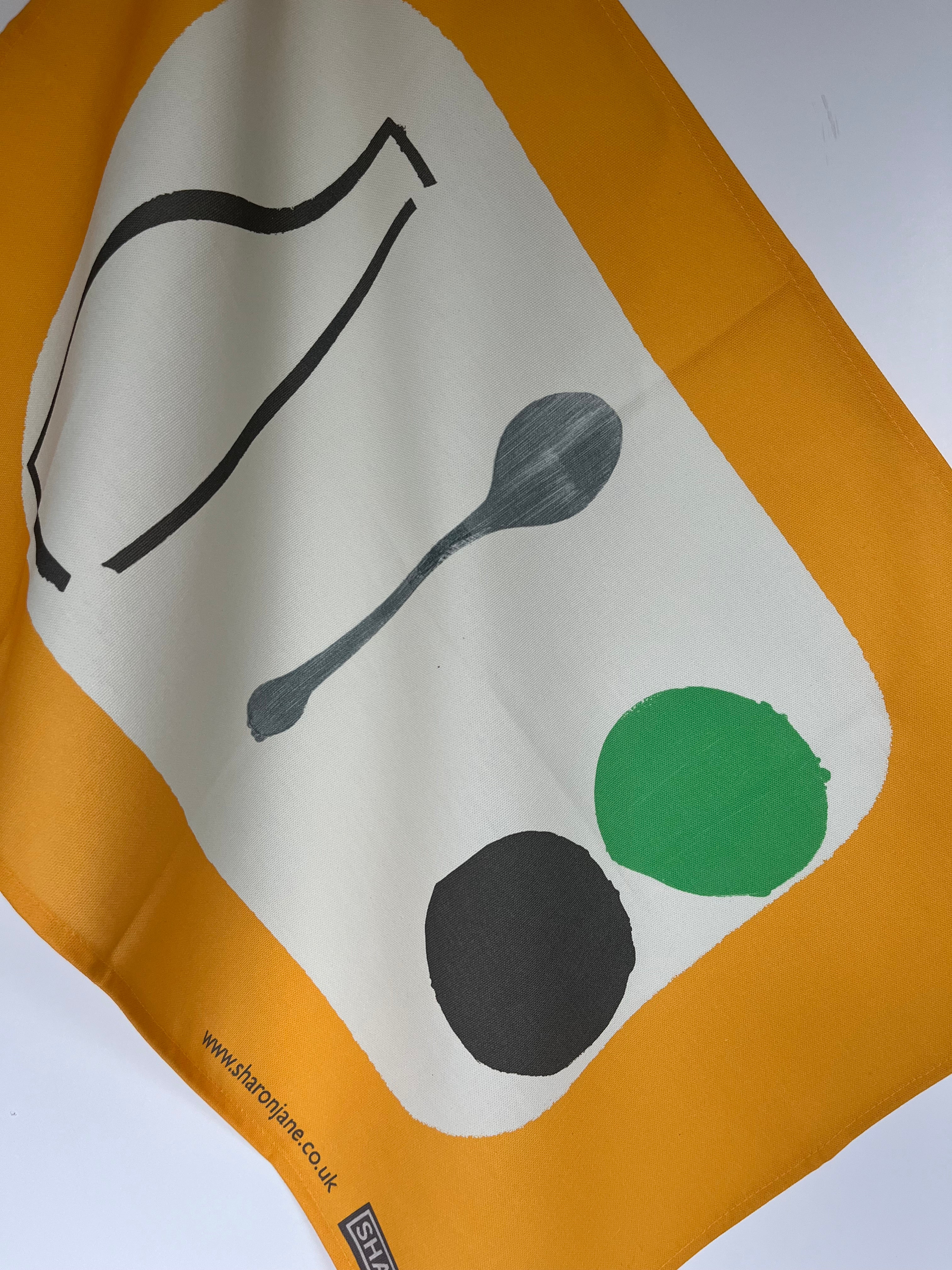 Bottle + Spoon Tea Towel