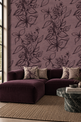 Aquatint Large Panel Floral Wallpaper