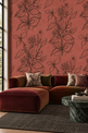 Aquatint Large Panel Floral Wallpaper