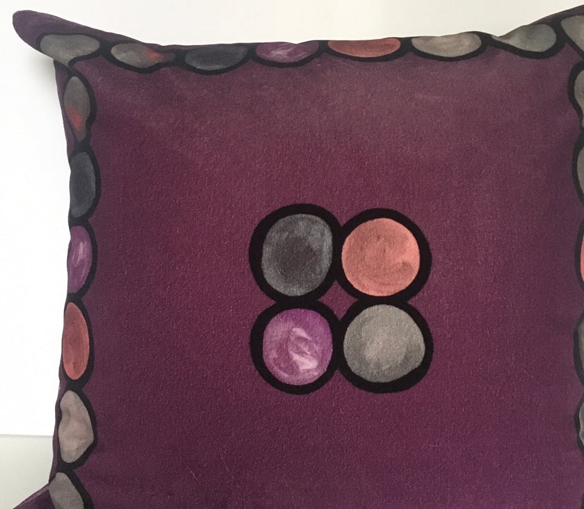 Ombré Circle Velvet Cushions