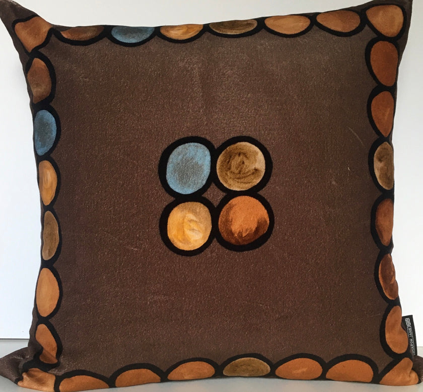 Ombré Circle Velvet Cushions