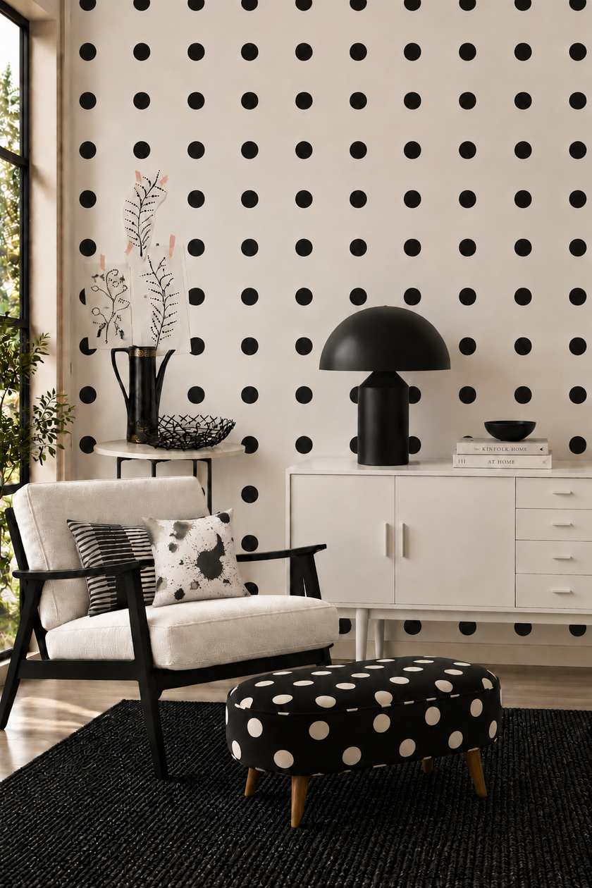 Splatter Monochrome Mini Cushion