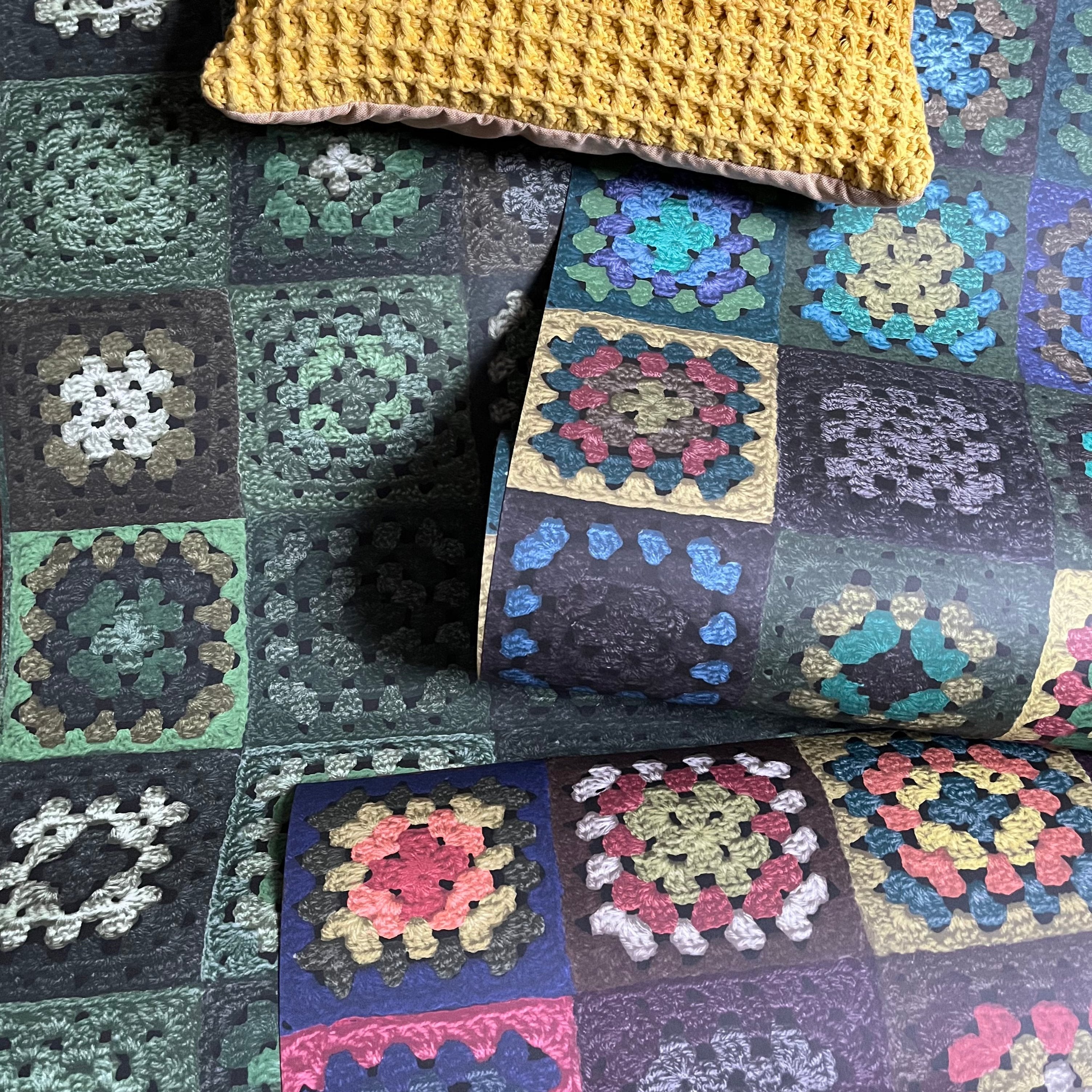 Crochet Wallpaper - Green