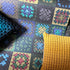 Tonal Crocheted Cushion - Blues