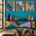 Geometric Square Triptych Print