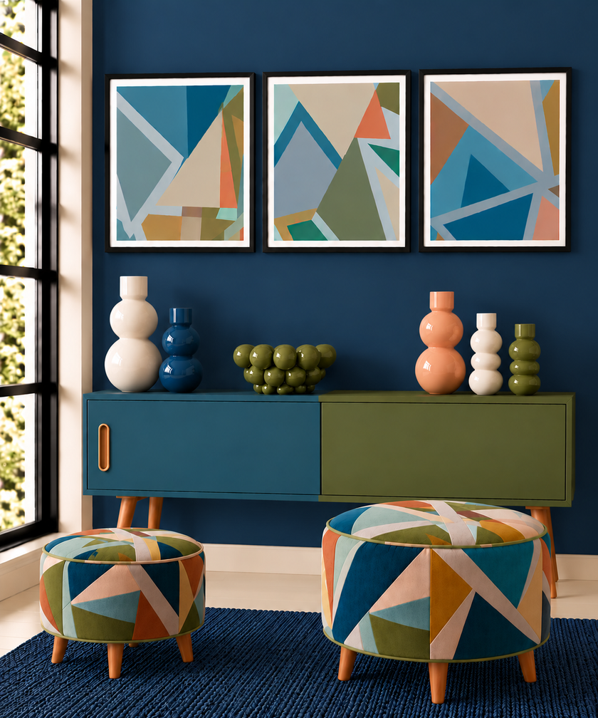 Geometric Square Print