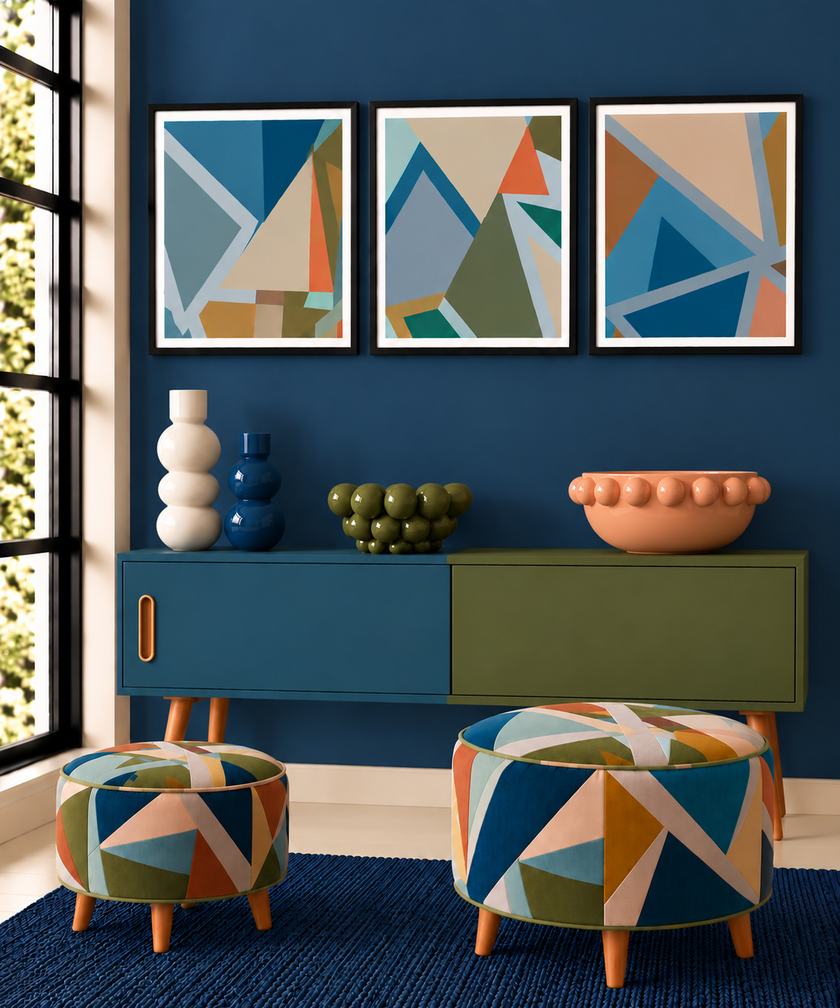 Geometric Square Print