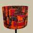 Vintage mid - century fabric Lampshade - 21 h x 30 d cm