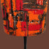 Vintage mid - century fabric Lampshade - 21 h x 30 d cm