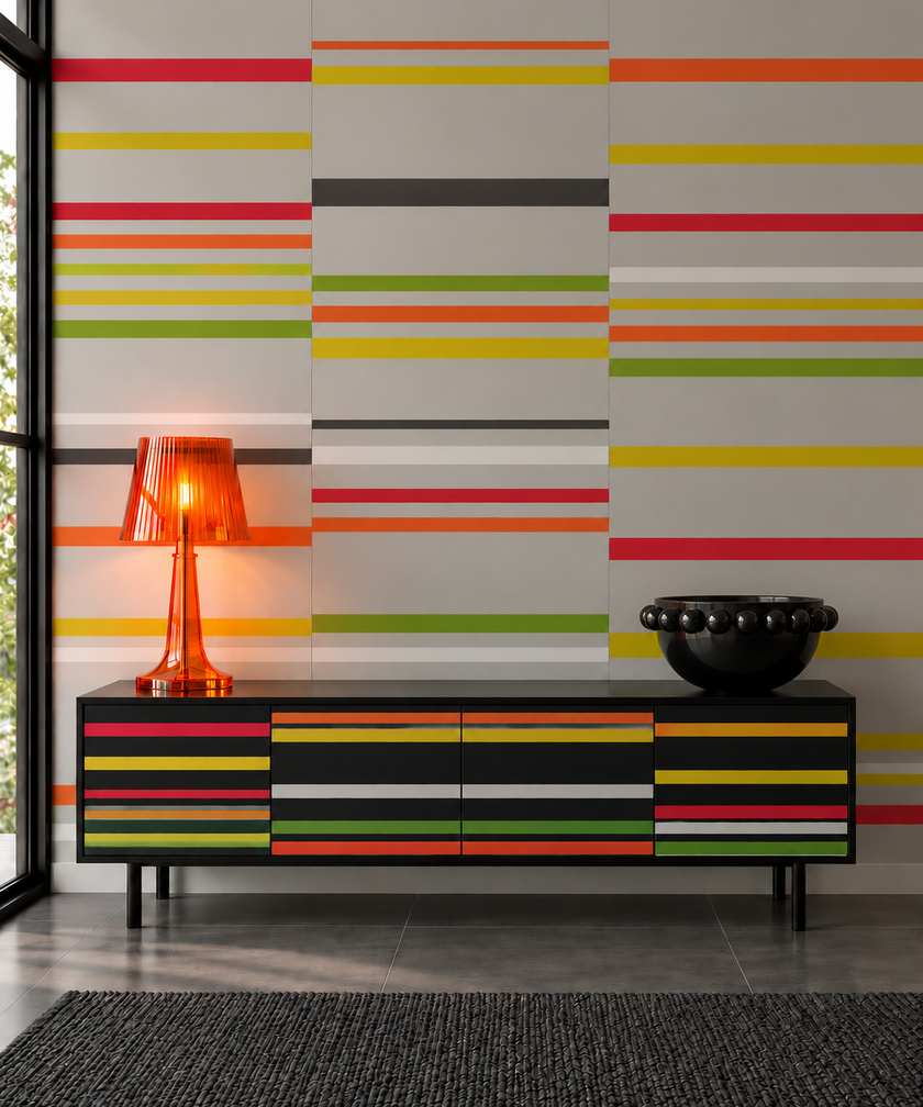 Horizontal Random Stripe Wallpaper