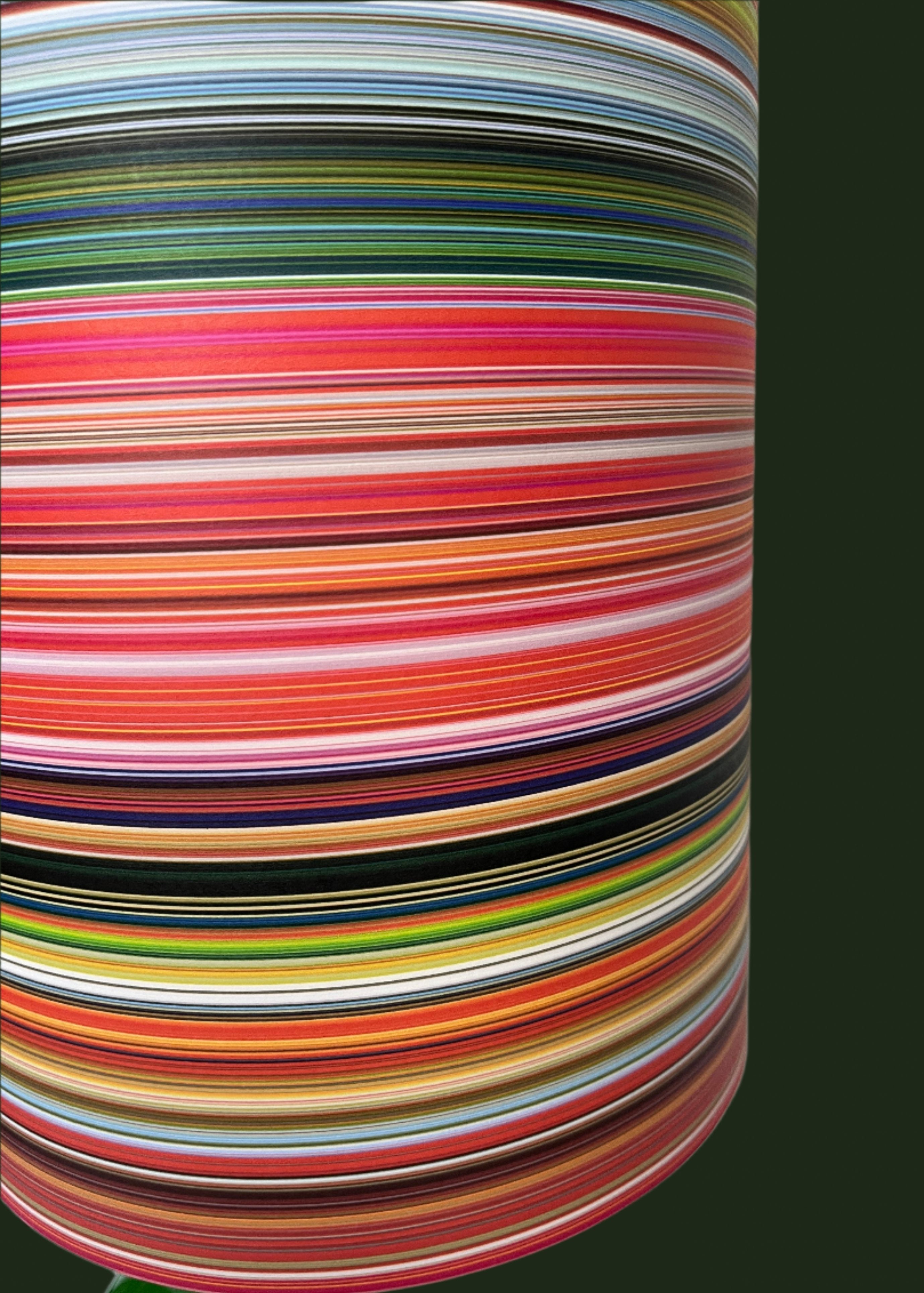 Multi fine striped Lampshade - 30 h x 26 d cm