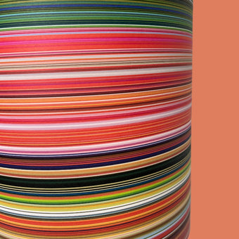 Medium Multi fine striped Lampshade