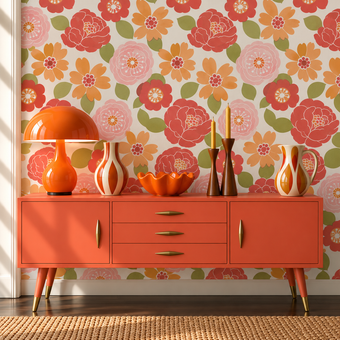 Retro Flower Wallpaper