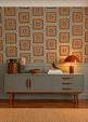 Retro Square  Geometric Wallpaper