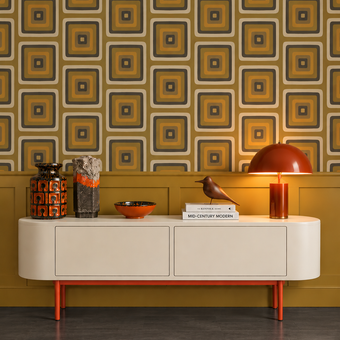 Retro Square  Geometric Wallpaper