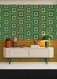 Retro Square  Geometric Wallpaper