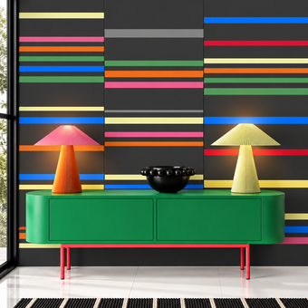 Horizontal Random Stripe Wallpaper