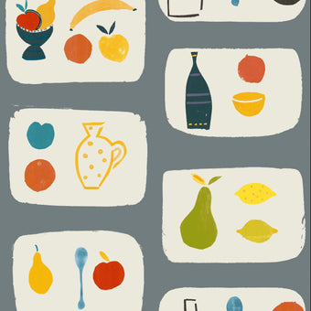 Naive Fruit Wallpaper - Pewter