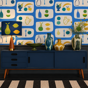 Naive Fruit Wallpaper - Blueberry