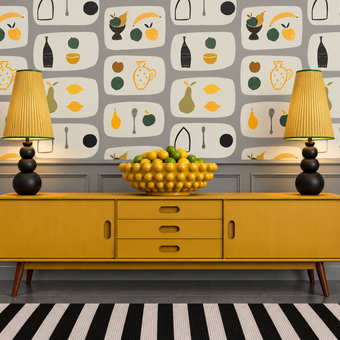Naive Fruit Wallpaper - Soft Mushroom