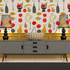 Naive Fruit Motif Wallpaper - Red Apple