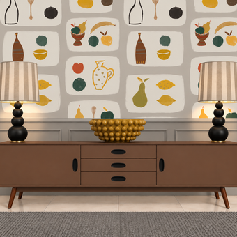 Naive Fruit Wallpaper - Mushroom