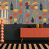 Naive Fruit Motif Wallpaper - Grey
