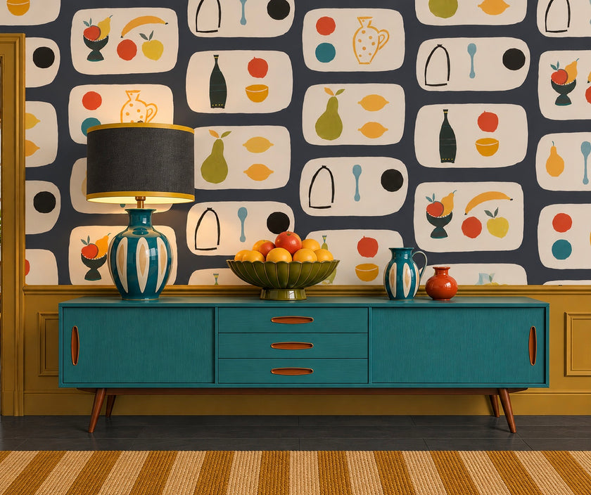 Naive Fruit Wallpaper - Black Cherry