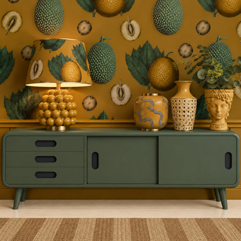Tropical Fruit Wallpaper - Ochre
