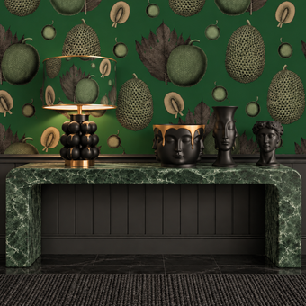 Tropical Fruit Wallpaper - Kelly Green