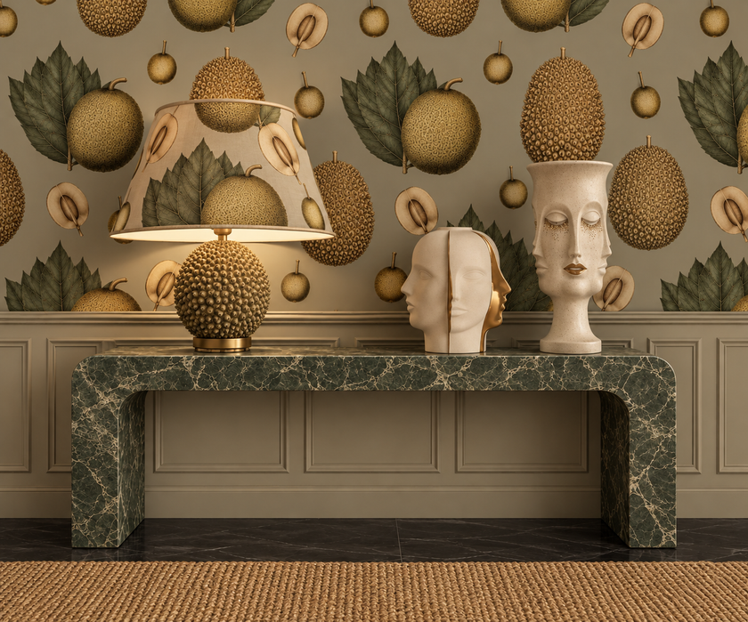 Tropical Fruit Wallpaper - Ivory