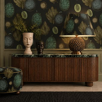 Tropical Fruit Wallpaper - Olive