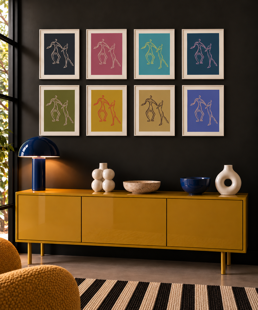 Dancers Silhouette Print