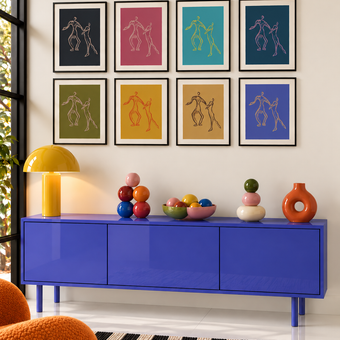 Dancers Silhouette Print