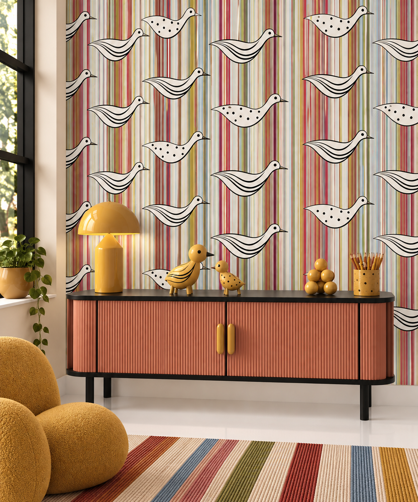 Ducks In A Row Wallpaper