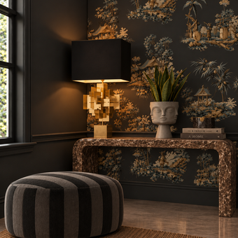 Vintage Oriental Wallpaper - Lacquer