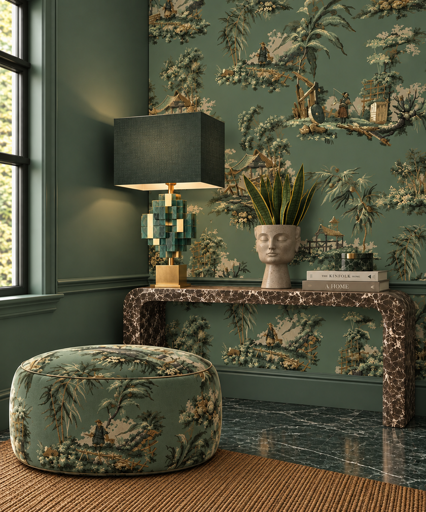 Vintage Oriental Wallpaper