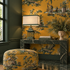 Vintage Oriental Wallpaper -  Intense Yellow