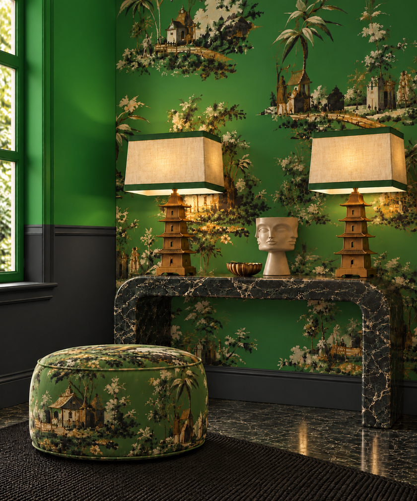 Vintage Oriental Wallpaper