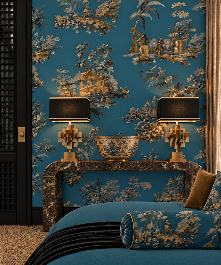 Vintage Oriental Wallpaper