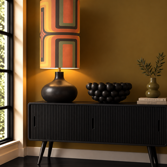 Large Retro geometric Lampshade